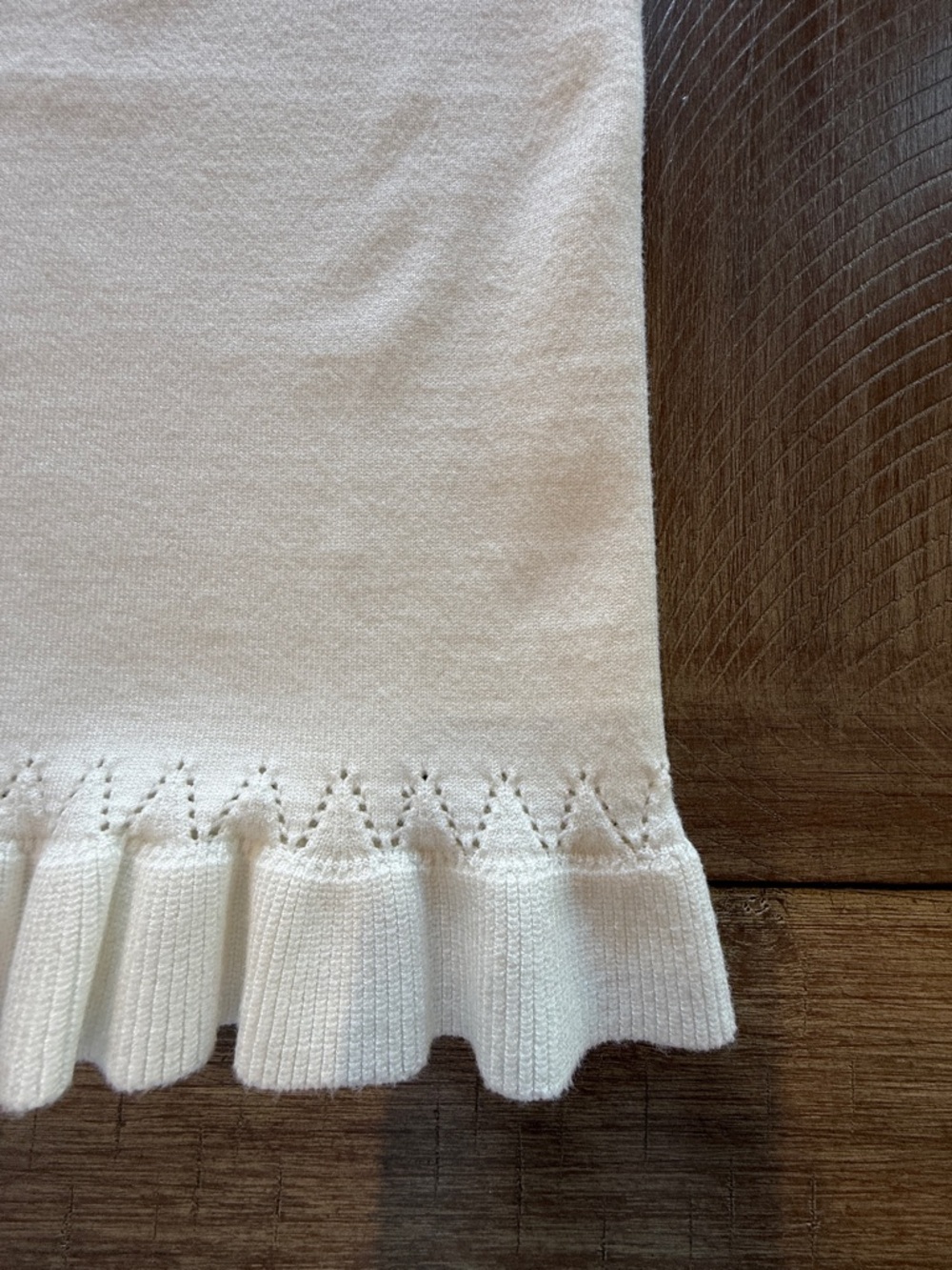 LOFT Pointelle Ruffle Sweater Tank, M - Picture 5 of 9